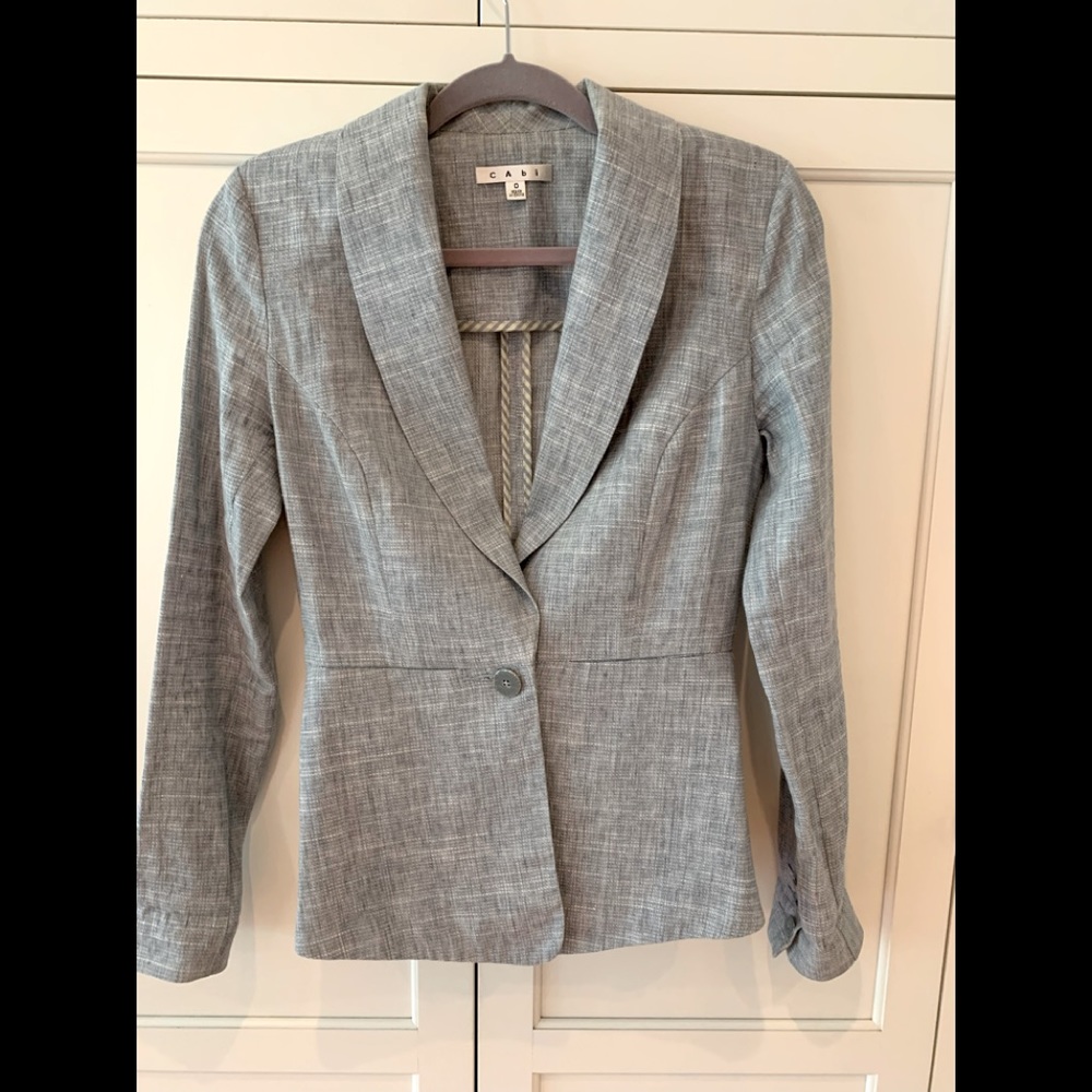 CABI Linen Blazer Size 0